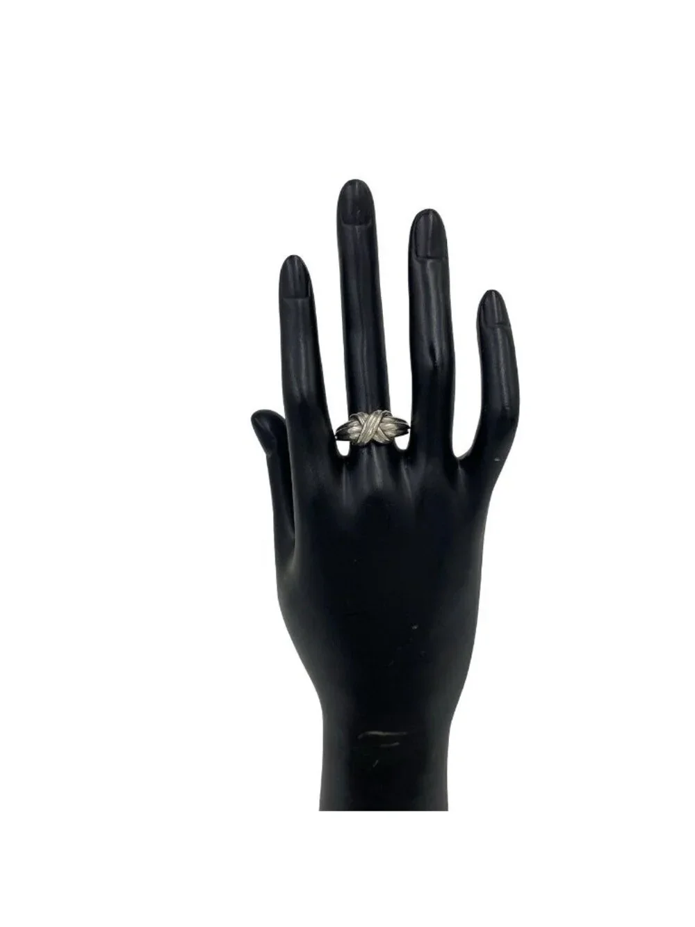 Tiffany & Co Vintage Signature Cross Ring 925 Sterling Silver Accessory